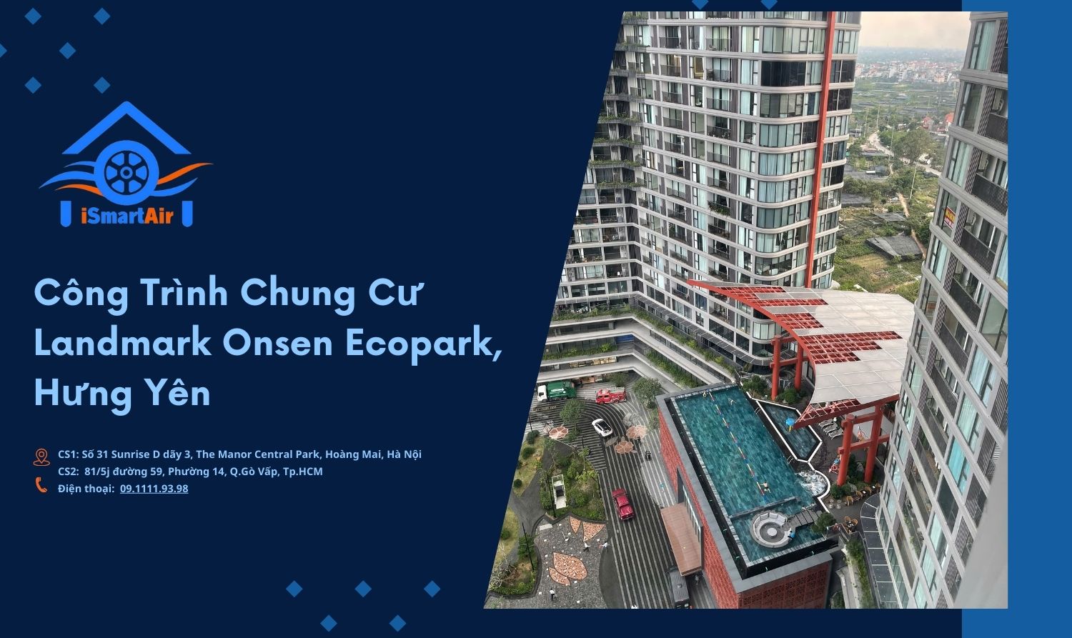 Hệ Thống Máy Cấp Khí Tươi Sạch iSmart Air Cho Chung Cư Landmark Onsen Ecopark
