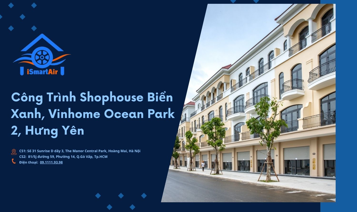 Lắp Đặt Hệ Thống Máy Cấp Gió Tươi Sạch Cho Shophouse Liền Kề Ocean Park 2