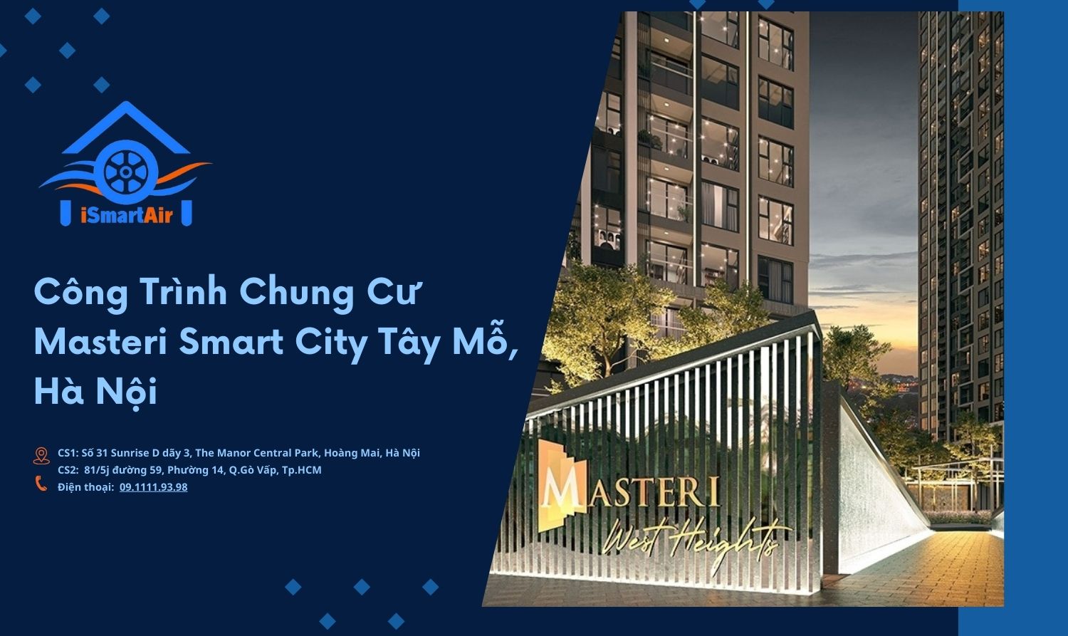Cấp Khí Tươi Căn Hộ Masteri Smart City Tây Mỗ
