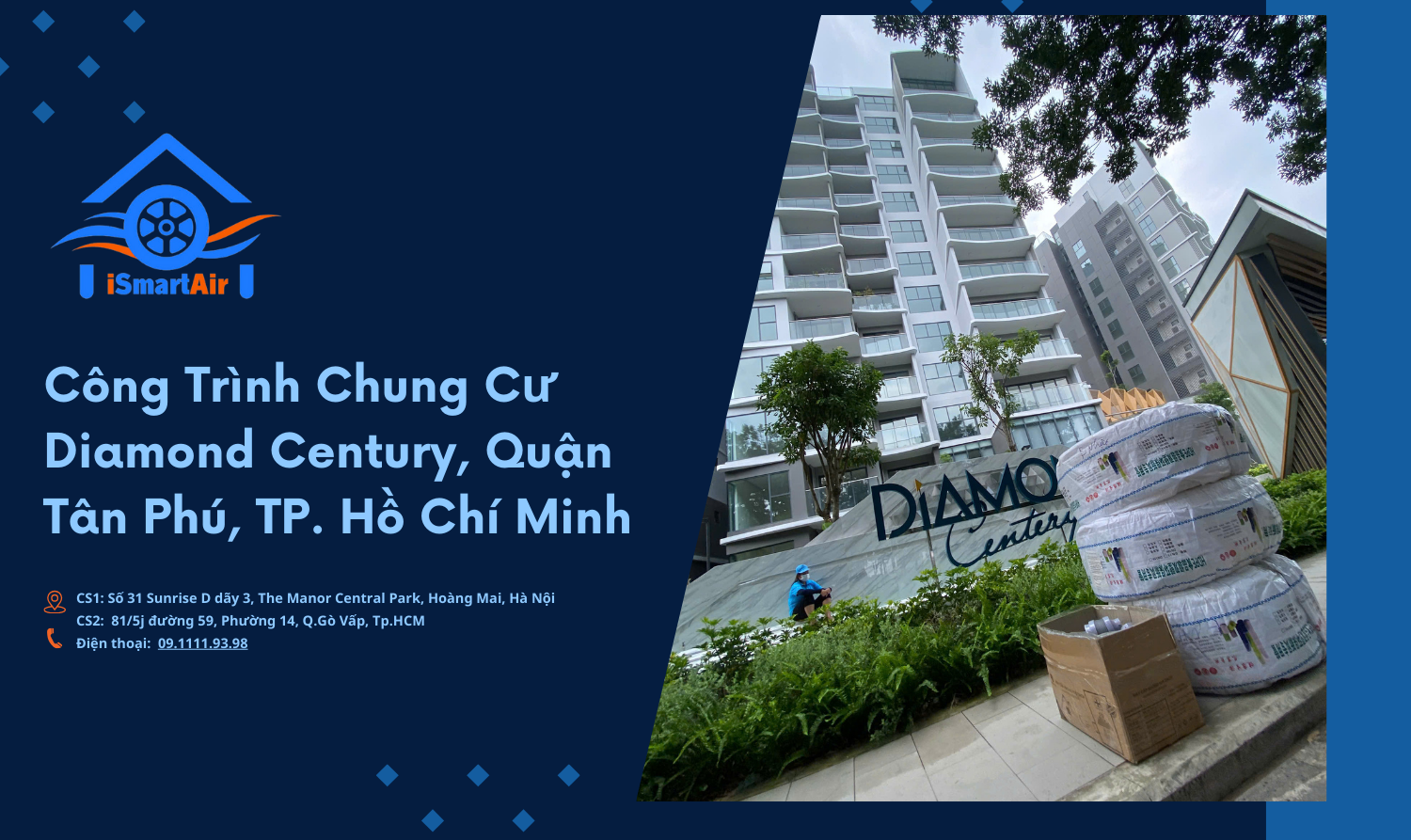 Hệ thống máy cấp khí tươi sạch iSmart Air cho chung cư Diamond