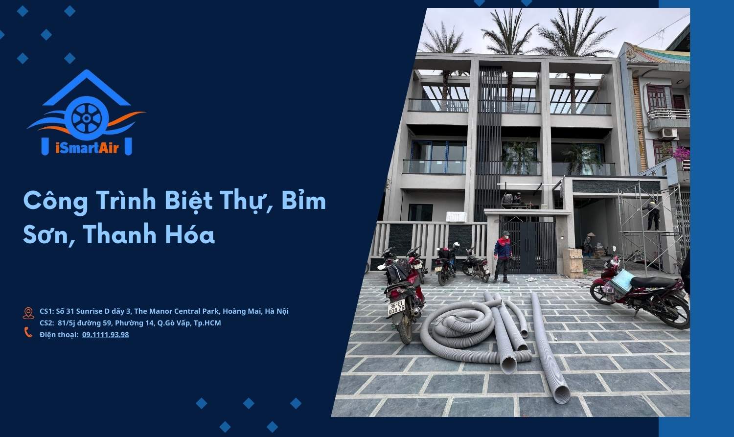 Lắp Đặt Máy Cấp Khí Tươi iSmart Air Cho Biệt Thự Xanh Tại Bỉm Sơn, Thanh Hóa